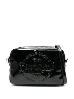 Chiara Ferragni logo-embossed high-shine crossbody bag 20238267