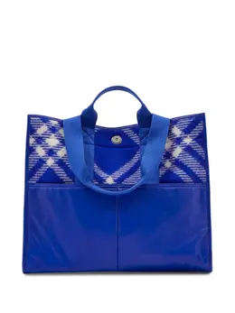 Burberry check-pattern shopper tote bag 21024543