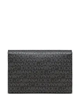 Dolce & Gabbana logo-print leather shoulder bag 20045091