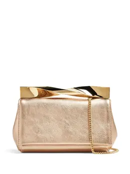 Aquazzura mini Twist leather clutch bag 20115842