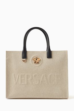 Versace Large La Medusa Tote Bag in Canvas 217099210_248