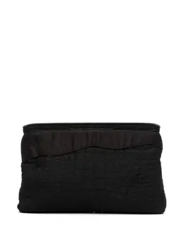 Versace 1980s logo-embroidered clutch bag 21323692
