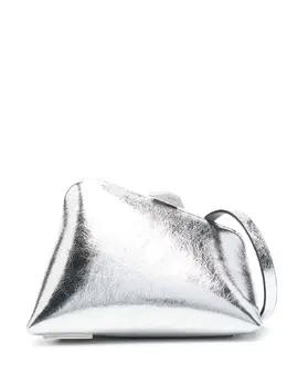 The Attico mini Midnight leather clutch bag 22324126