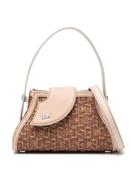 GCDS small Comma woven-raffia bag 22604460