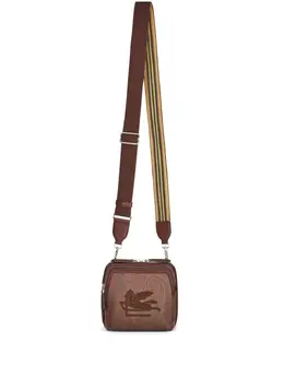 Etro medium Pegaso-embroidered leather bag 22145122