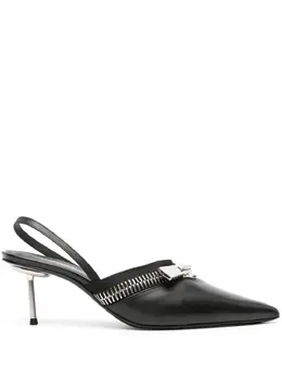 Coperni 60mm Zip leather slingback pumps 21263715