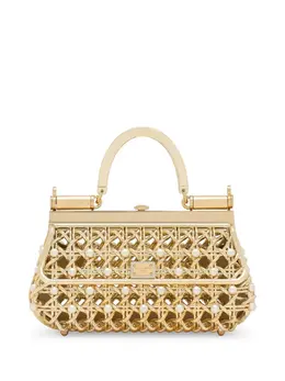 Dolce & Gabbana pearl-embellished caged tote bag 22371694