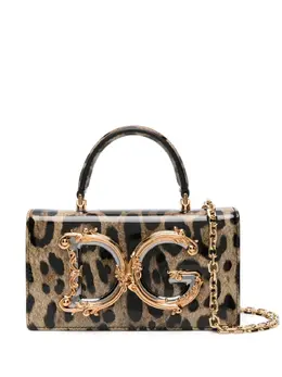 Dolce & Gabbana DG Girls leopard-print crossbody bag 21467631