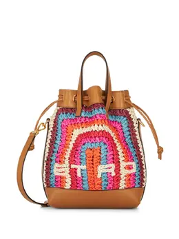 Etro crochet logo-detail tote bag 19188230