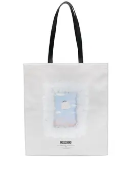 Moschino Cloud with Handle and Padlock-print shoulder bag 22498239