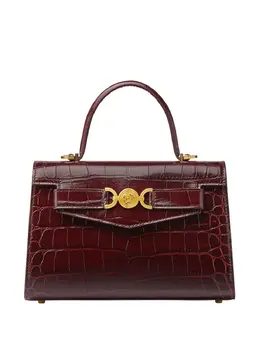 Versace crocodile-embossed leather tote bag 22709092
