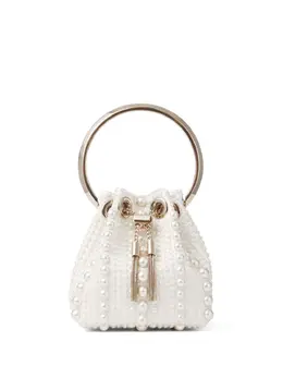Jimmy Choo Bon Bon pearl-embellished mini bag 21825783