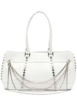 Yohji Yamamoto chain-detail leather shoulder bag 22933123