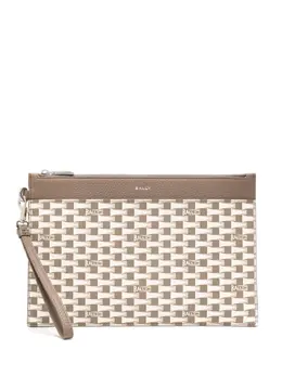 Bally Pennant-print leather pouch 22889214