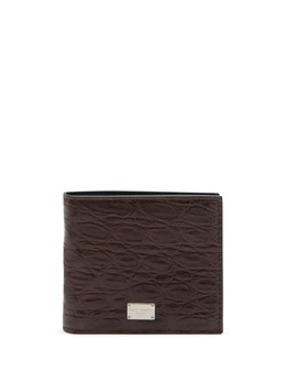 Dolce & Gabbana logo-tag embossed leather bifold wallet 15734635