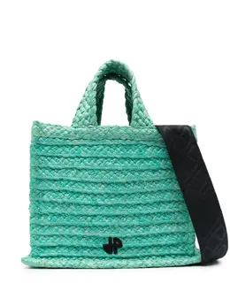 Patou small JP raffia tote bag 22971436