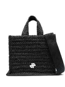 Patou small JP raffia tote bag 22973262