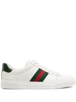 Gucci Ace Web-stripe leather sneakers 21319298