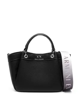 Armani Exchange logo-debossed grained-texture tote bag 21271120