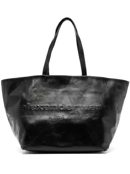 Alexander Wang Punch logo-embossed leather tote bag 22709715