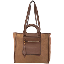 Max Mara Ladies Jito Shopper Bag In Tobacco 45112591060112