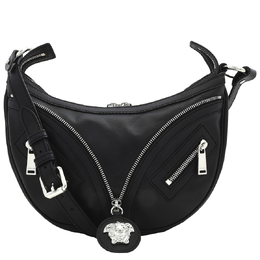 Versace Small Repeat Hobo Bag - Black 10076801a058781b00p