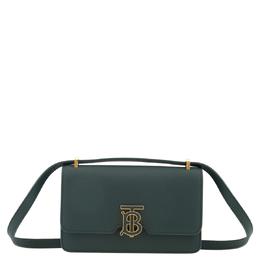 Burberry Ladies Vine Grainy Leather Mini TB Bag 8074080
