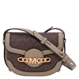 Michael Kors Ladies Hally Extra-Small Embellished Logo Crossbody Bag- Green 32f1g2hc1b