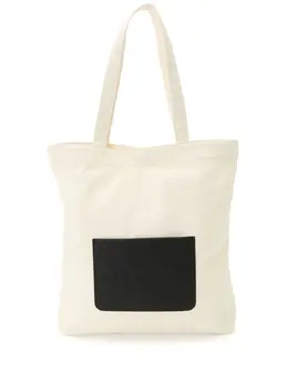 Agnès b. logo-appliqué canvas tote bag 22933687