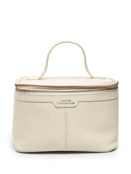 Sarah Chofakian logo-print leather make up bag 23094077