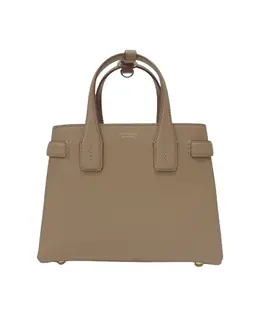 Burberry Small Banner Camel Brown Leather Women's Shoulder Bag 80685571