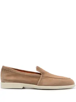 Santoni almond suede loafers 23050834