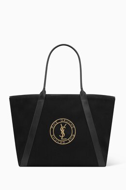 Saint Laurent Rive Gauche Tote Bag in Canvas 216886919_13