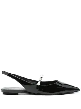 Stuart Weitzman patent leather mules 23103360