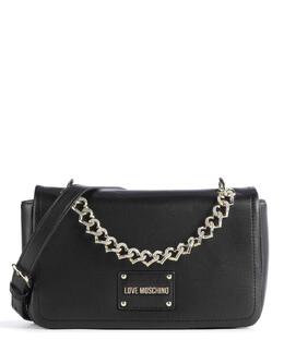Сумка на плечо из искусственной кожи со стразами и цепочкой в форме сердца Love Moschino, черный jc4125pp1iln1-00a | schwarz