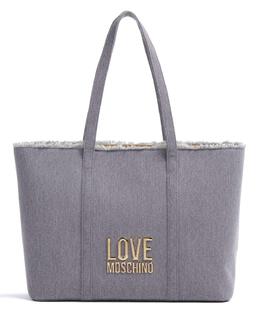 Джинсовый шопер Icon из хлопка Love Moschino, синий jc4321pp0ikq0-765 | jeans