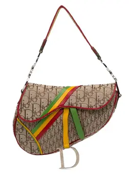 Christian Dior 2004 Pre-Owned Dior issimo Rasta Saddle Shoulder Bag 23166590