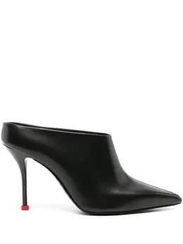 Alexander McQueen Thorn 90mm leather mules 23018401