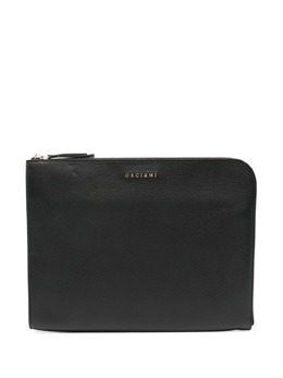 Orciani logo-lettering clutch bag 23066248