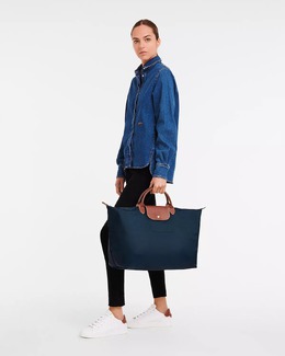 Сумка Le Pliage Longchamp, темно-синий 564075 | navy/gold