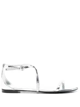Alexander McQueen metallic leather sandals 23221063