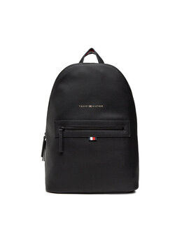 Рюкзак Tommy Hilfiger с карманом на молнии, черный essential pu backpack am0am09503 | schwarz