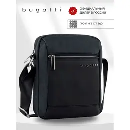 Сумка мессенджер Bugatti, фактура гладкая, зернистая, черный 102486717365