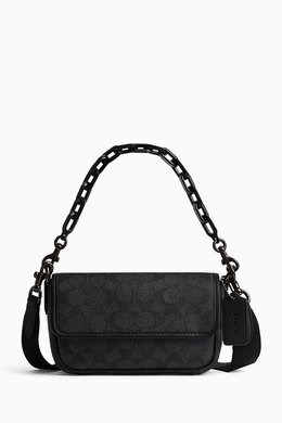 Coach Charlie Flap Crossbody 18 Bag in Signature Coated Canvas 217034728_13