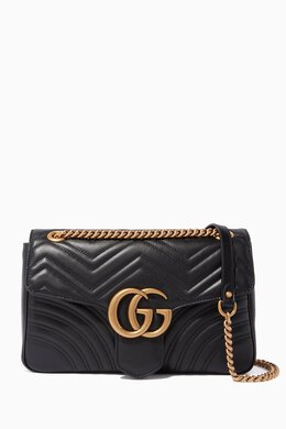 Gucci Black Medium GG Marmont 2.0 Quilted Shoulder Bag 212613603_13