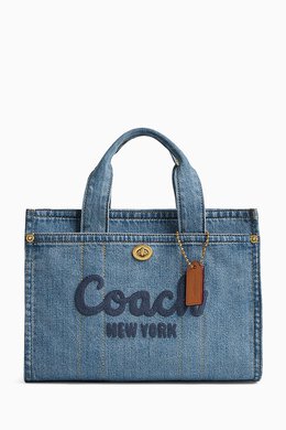 Coach Cargo Tote Bag in Denim 217034703_14