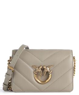 Сумка через плечо Love Click Mini из овчины Pinko, коричневый 100067-a136-i68q | taupe
