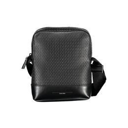 Calvin Klein Elegant Black Shoulder Bag with Contrasting Accents ca-26034