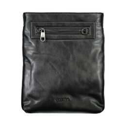 Calvin Klein Sleek Black Shoulder Bag with Contrast Details ca-27493