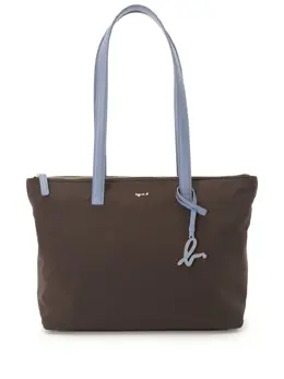 Agnès b. logo-lettering two-tone tote bag 23172378